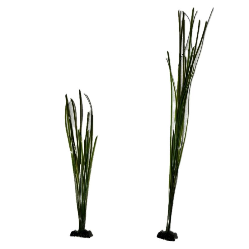 Artificial Eelgrass on rock base for Aquariums and Aquascaping (2 Size Options) great for seahorses!!