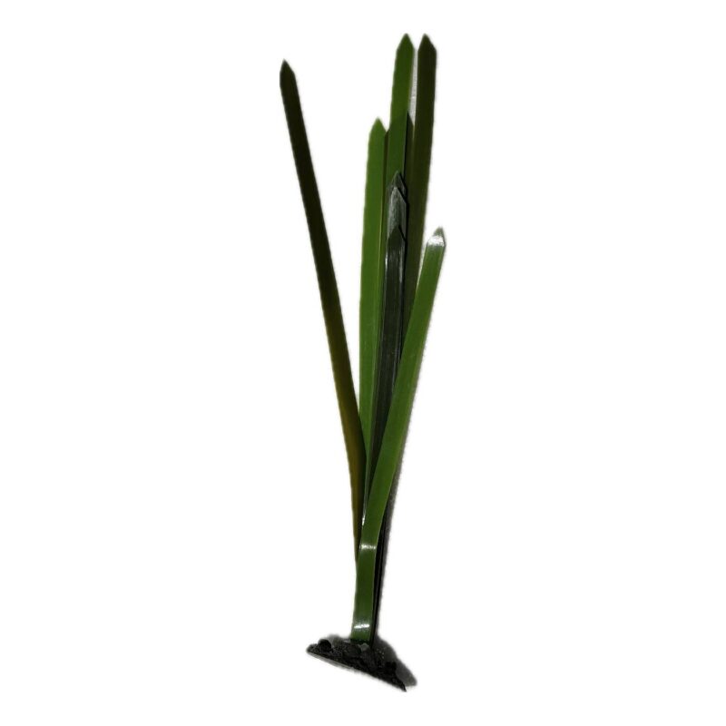 Artificial Turtlegrass (Thallasia Testudinum) on rock base for Aquariums and Aquascaping (2 Size Options) great for seahorses! - Image 2