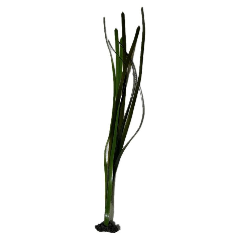 Artificial Turtlegrass (Thallasia Testudinum) on rock base for Aquariums and Aquascaping (2 Size Options) great for seahorses! - Image 3